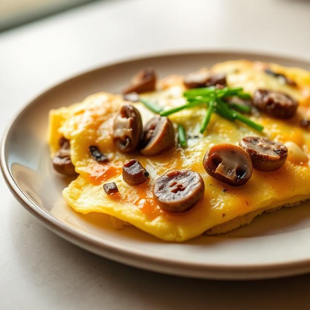 Mantarlı & Vegan Peynirli Omlet